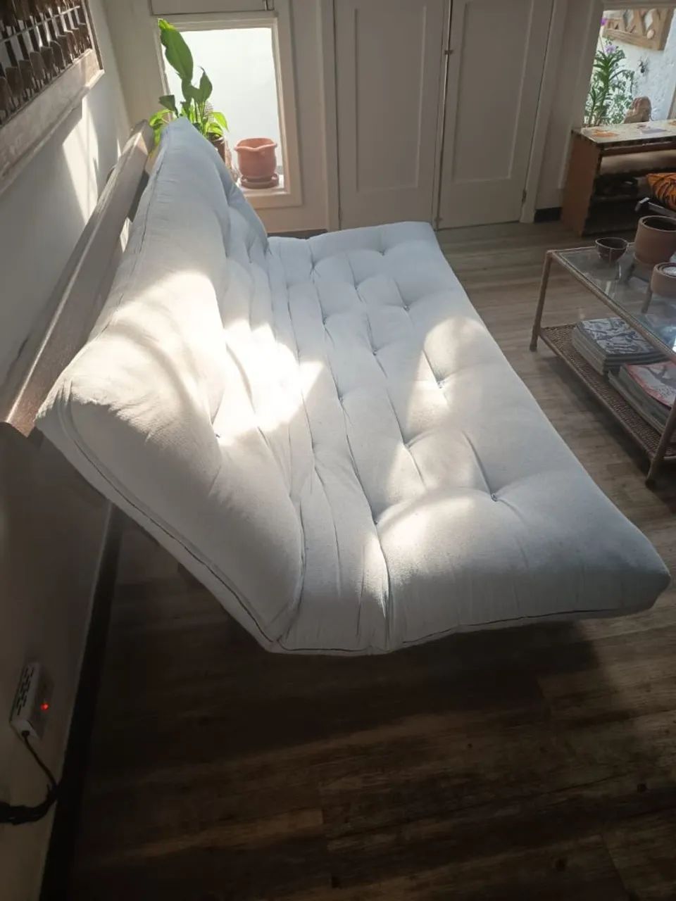 Sofá Cama Casal Azul Claro Futton Brasil - Foto 2