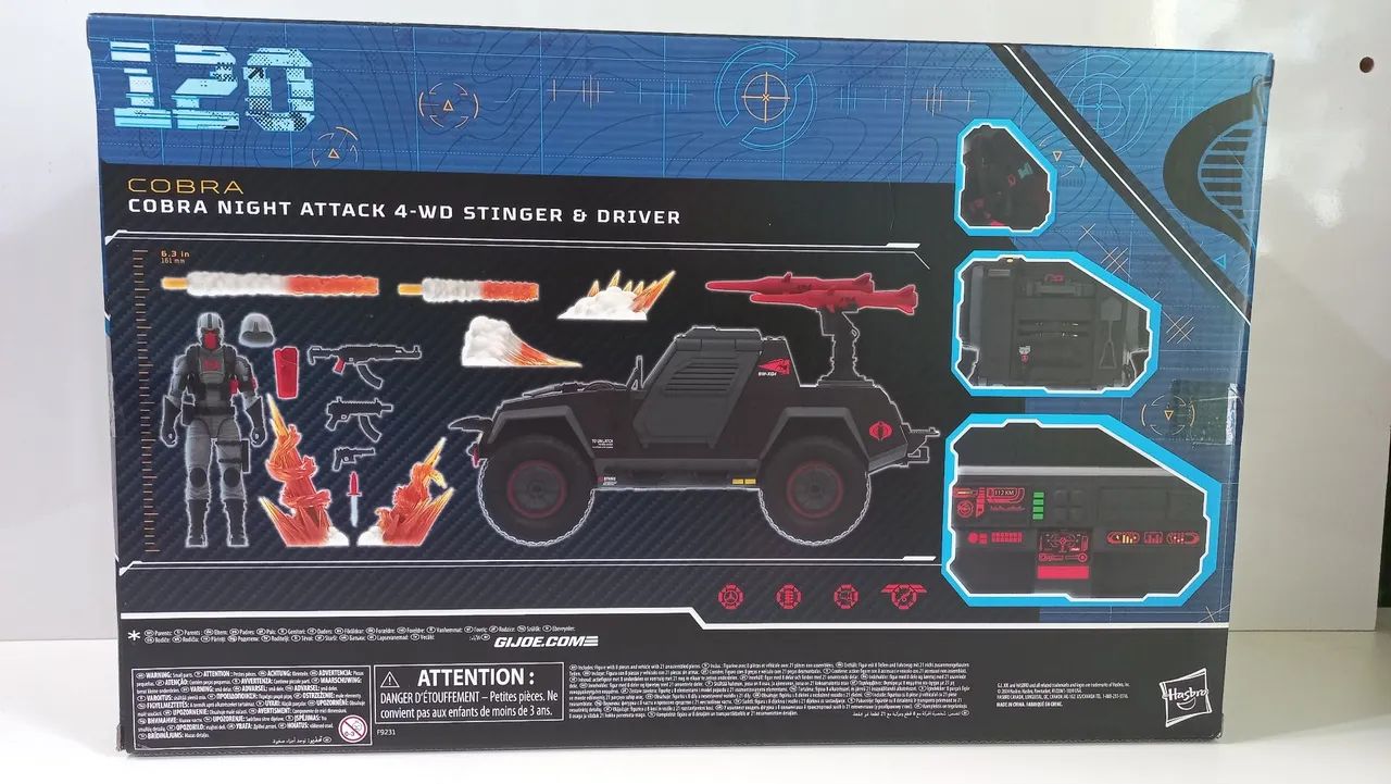 Veículo G.I. Joe classified Cobra Stinger Night Attack Driver (lacrado) - Foto 2
