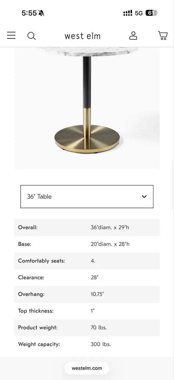 Mesa redonda West Elm Orbit + 4 cadeiras - Importado dos EUA ? - Foto 5