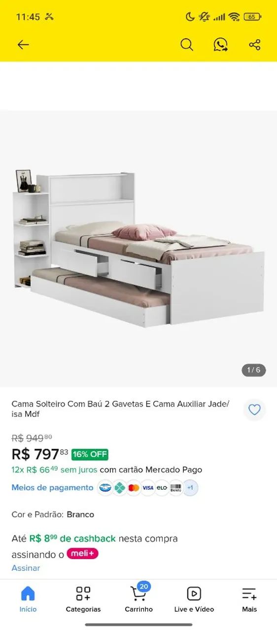 Bicama Solteiro