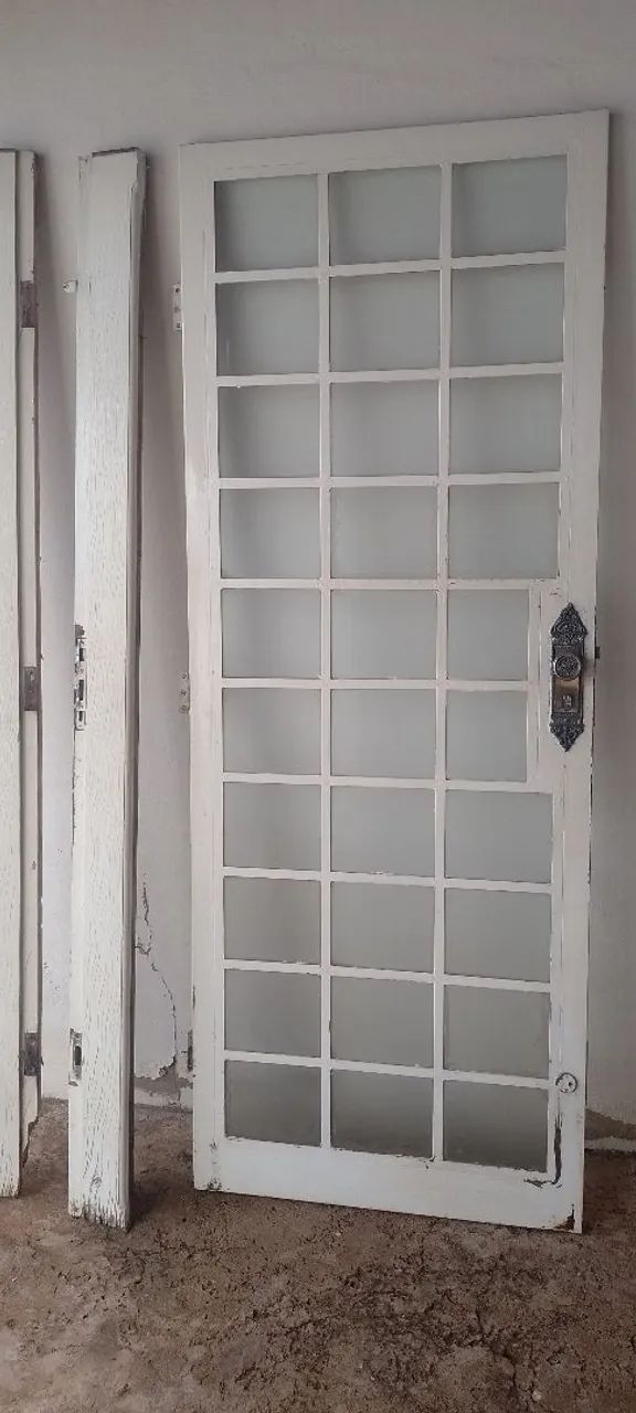 Porta de aço com vidro 