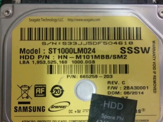 HD de notebook Samsung /Spinpoint M8 ? 1 TB - Foto 3
