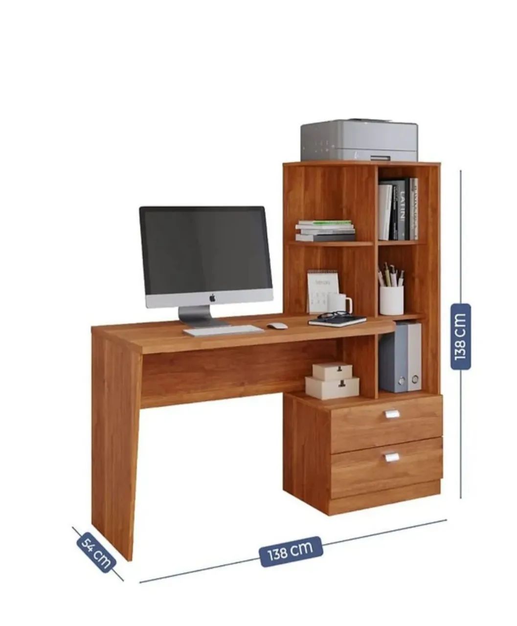 Elisa Desk/Workstation with 2 Drawers – Free Delivery and Assembly in Fortaleza