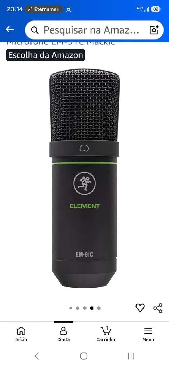 Microfone condensador em 91c makie 