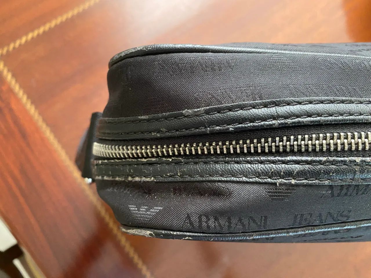 Pasta Armani Jeans transversal nylon preta  - Foto 4