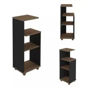 Mesa de Apoio Bis Imbuia/Preto NOVO