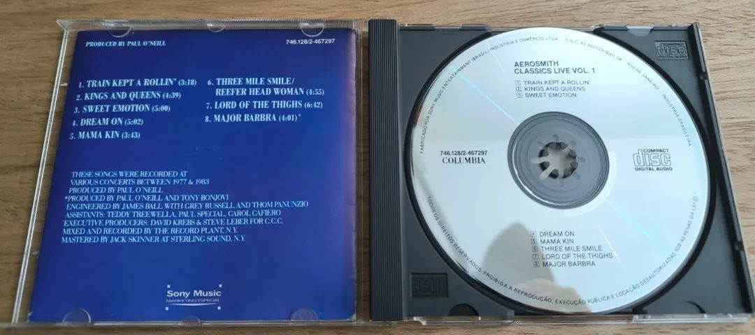 CD: Aerosmith, Álbum: Classics Live Volume 1 - Foto 2
