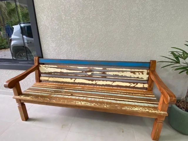 Bancos r ústicos de madeira  - Foto 2