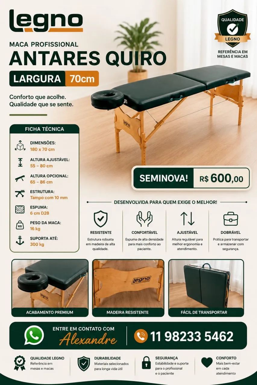 Maca Dobrável - Legno - Foto 5