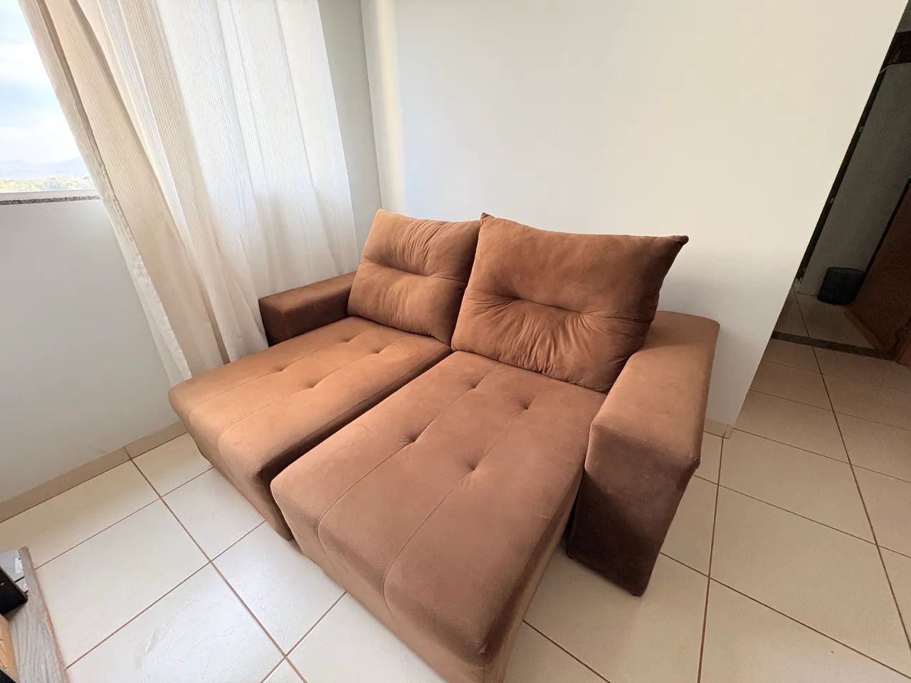 Sofá marrom 2 lugares  - Foto 2
