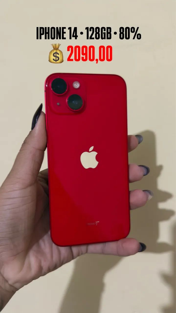 iPhone 14 128GB 赤 IPHONE 14 RED 128GB COM GARANTIA - Celulares e Smartphones