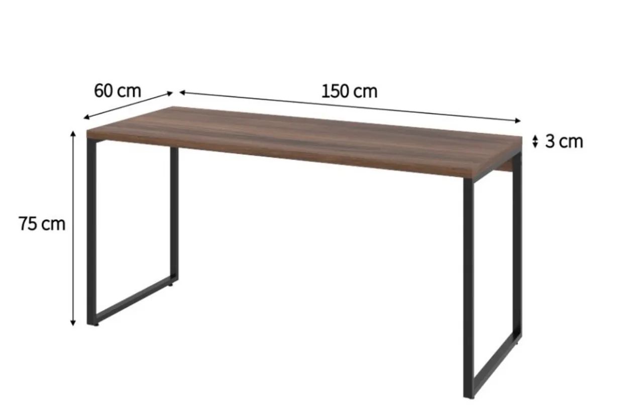 Mesa industrial madeira marrom - Foto 3