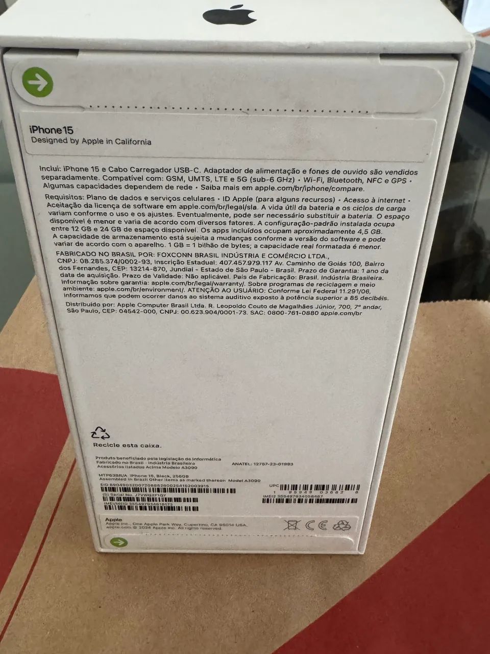 IPhone 15 256gb - LACRADO NA CAIXA - OPORTUNIDADE 