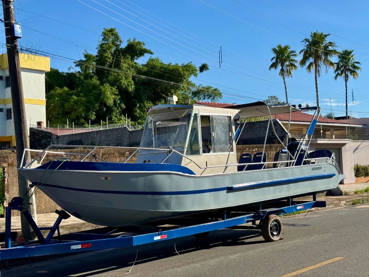 Lancha de alumínio com motor 150HP - Foto 3