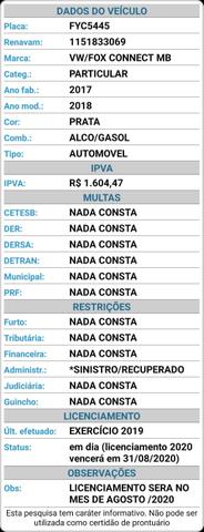Vw fox prata 17/18 - Leilão! - Foto 6