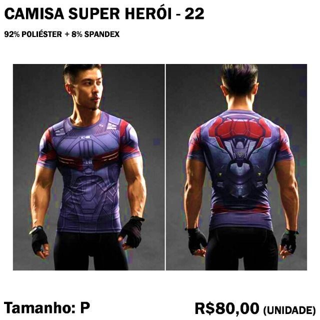 Camisa de Compressão Super Herói - Modelo 22