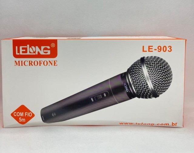 Microfone com fio Lelong Le-903 5m de fio