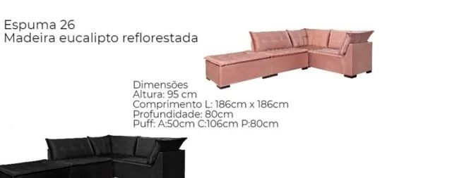 SOFÁ CANTO SUPER DESIGN E CONFORTO OFERTA!!! PR23 - Foto 5