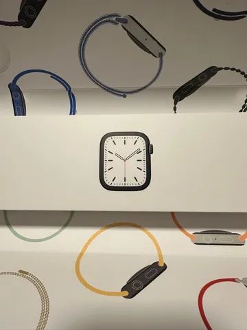 Apple Watch Series 7 (GPS, 45mm) - Caixa de alumínio azul - Pulseira  esportiva azul-abissal