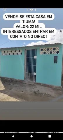 Vendo uma casa. Não aceito troca nem venda parcelado.