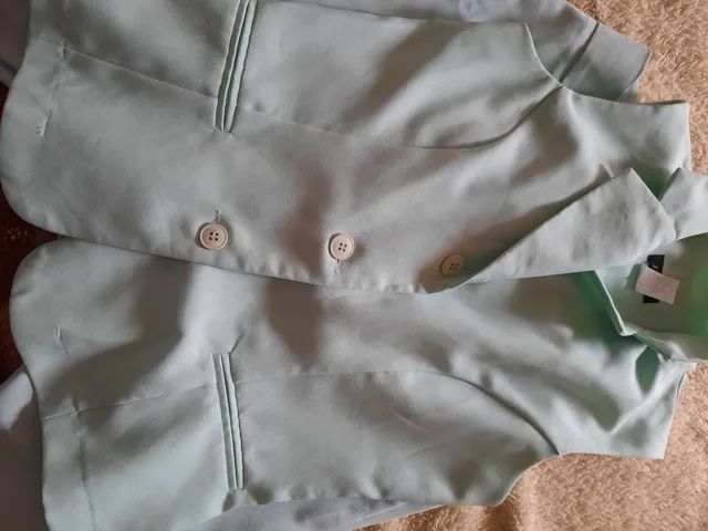 Conjunto calca e blaser verde lindo tamanho 38 - Foto 4