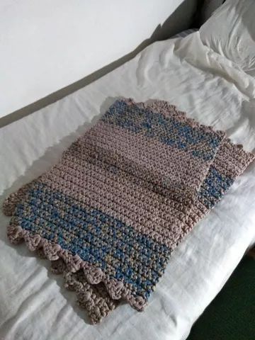 Tapete de crochê em fio de malha feito a mão retangular peças únicas  