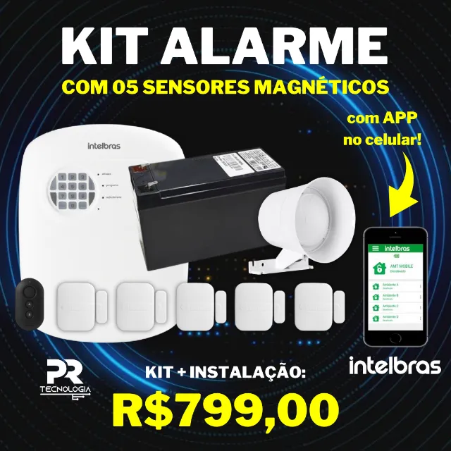 Kit Alarme AMT 8000 sem fio – MG Soluções