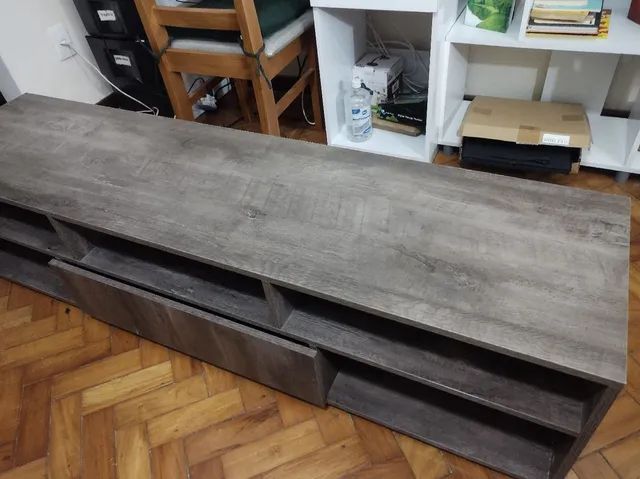 Vendo rack de sala cor castanho em MDF único dono. R$ 130 reais.  - Foto 3