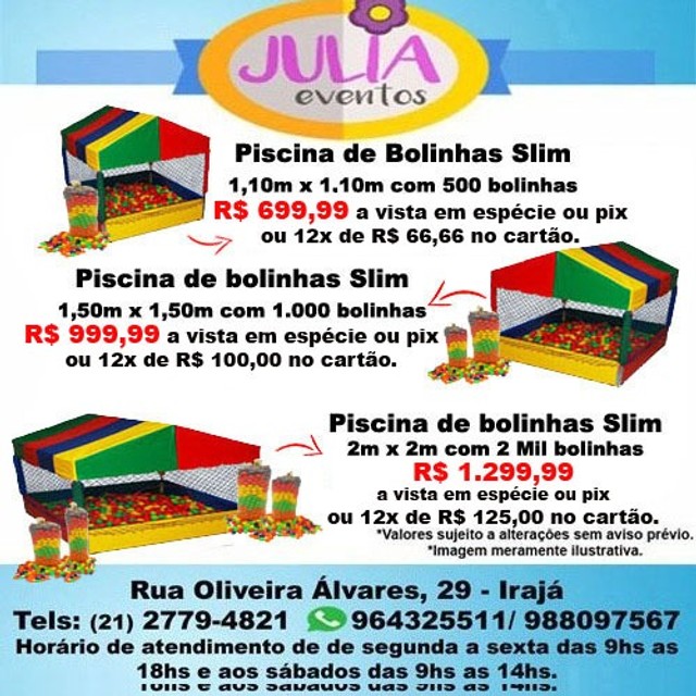 Piscina de Bolinha de 2 m x 2 m com 2.000 Bolas Coloridas