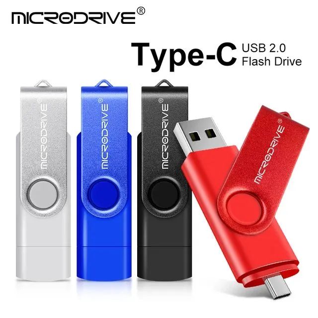 Pendrive 128gb Microdrive Original 2.0, 2 em 1 - Foto 2