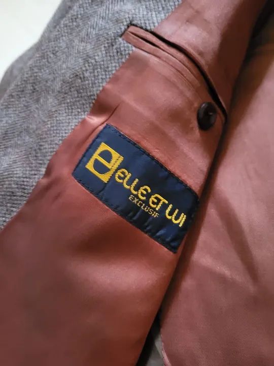 blazer lã cinza elle et lui tam 50 - Foto 4