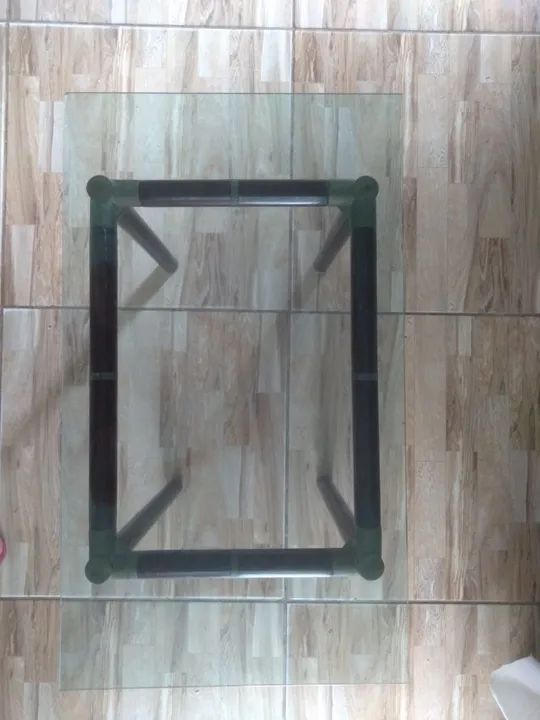Mesa De Centro Minimalista Parte Superior Em Vidro - Foto 3