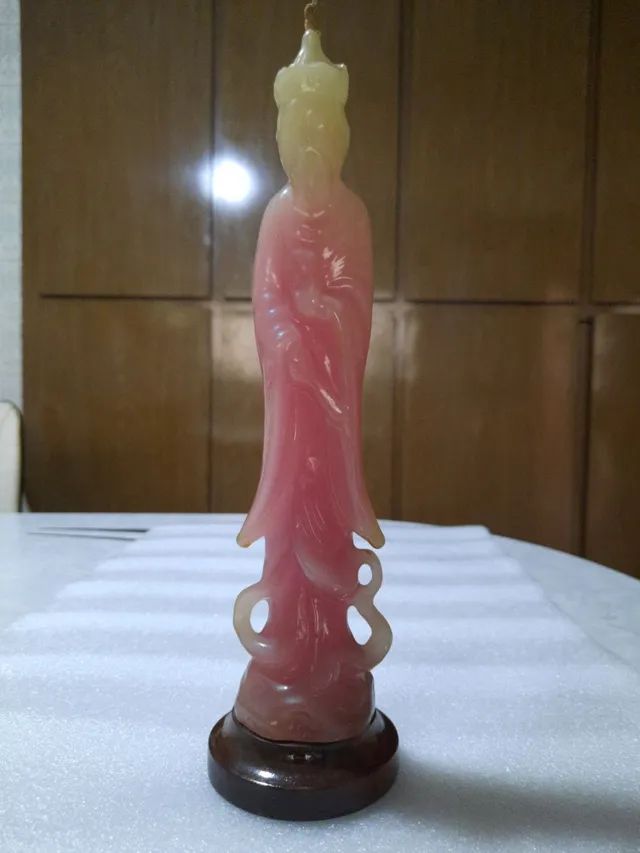 Vela escultura Oriental Chinesa O Imperador, com peanha atrai fortuna prosperidade Antiga  - Foto 2