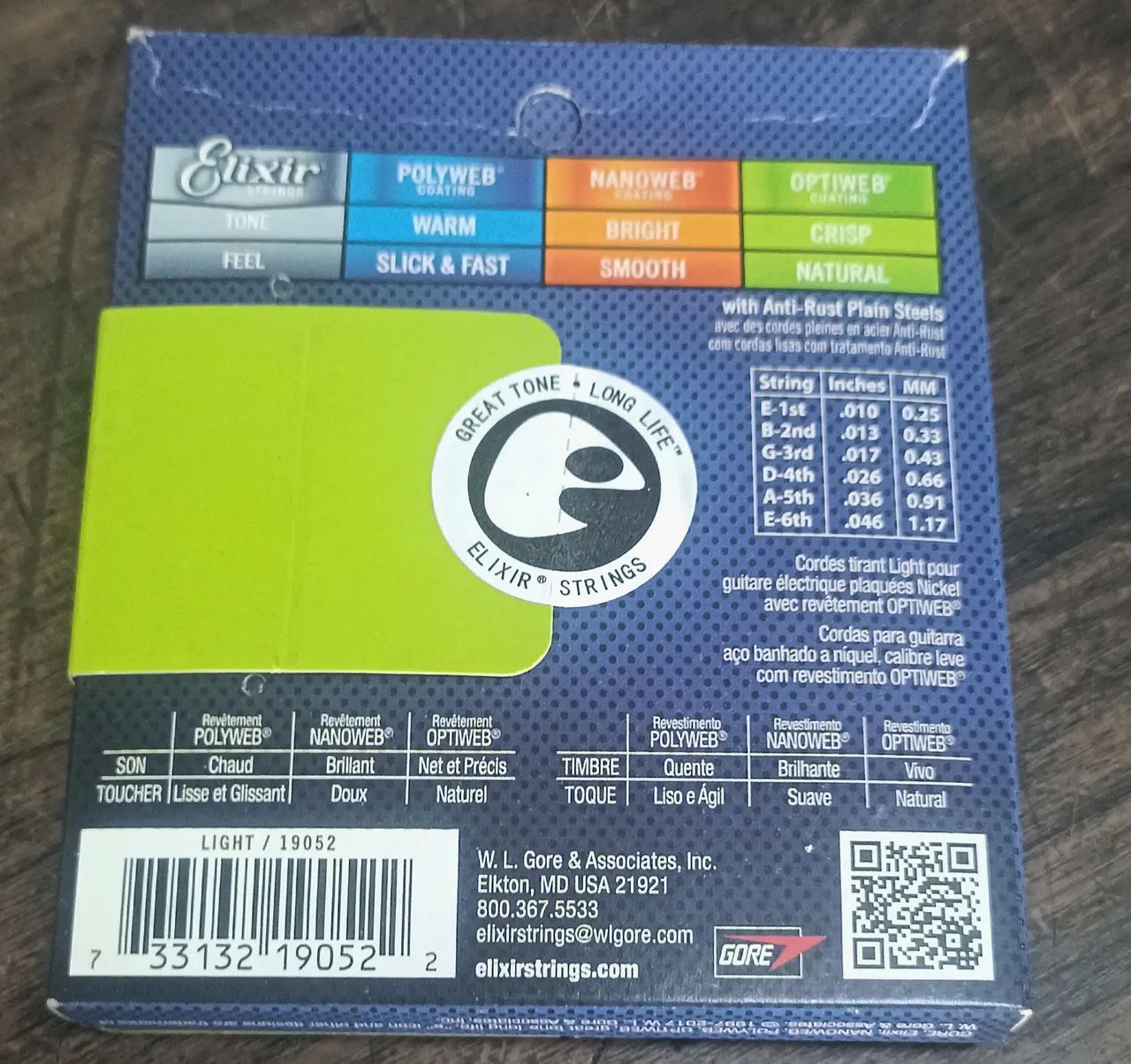 Cordas para guitarra Elixir  Light Optiweb - Foto 2