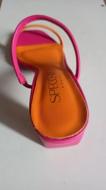 Sandália Salto Specchio Tangerine Cherry  - Foto 5