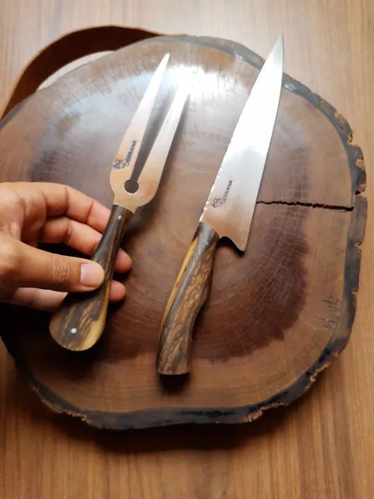 Conjunto artesanal para churrasco e cozinha  - Foto 3