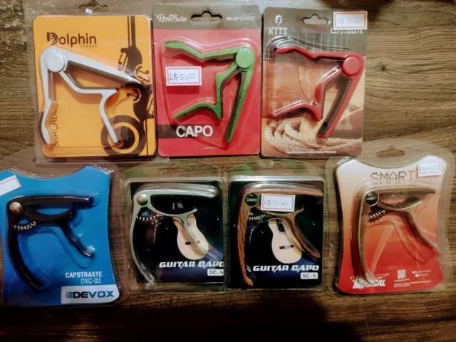 Capotrastes para Violão, Guitarra, Viola, Ukulele 