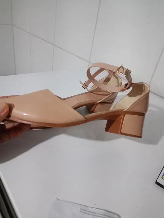 Sandália feminina cor de rosa - Foto 3