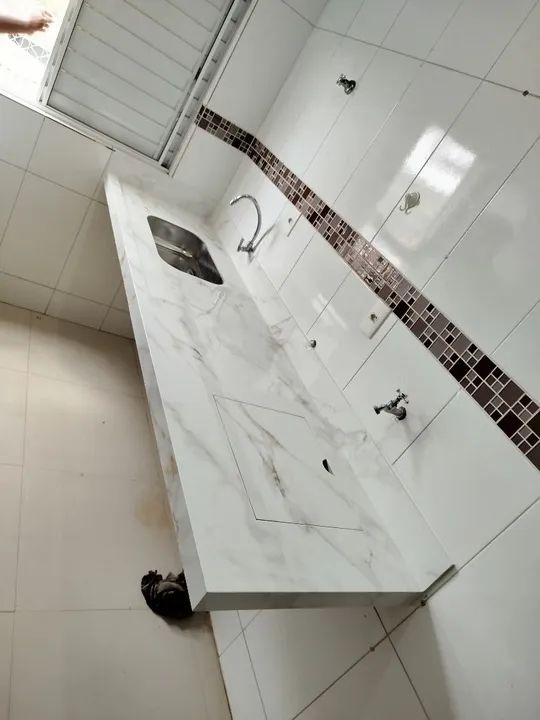 Pias esculpidas no porcelanato 