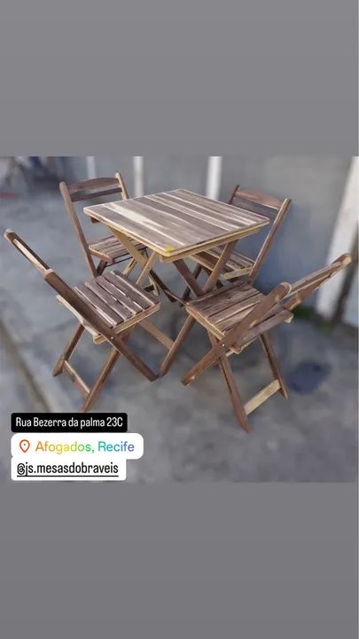 Jogo de mesa dobrável NOVO