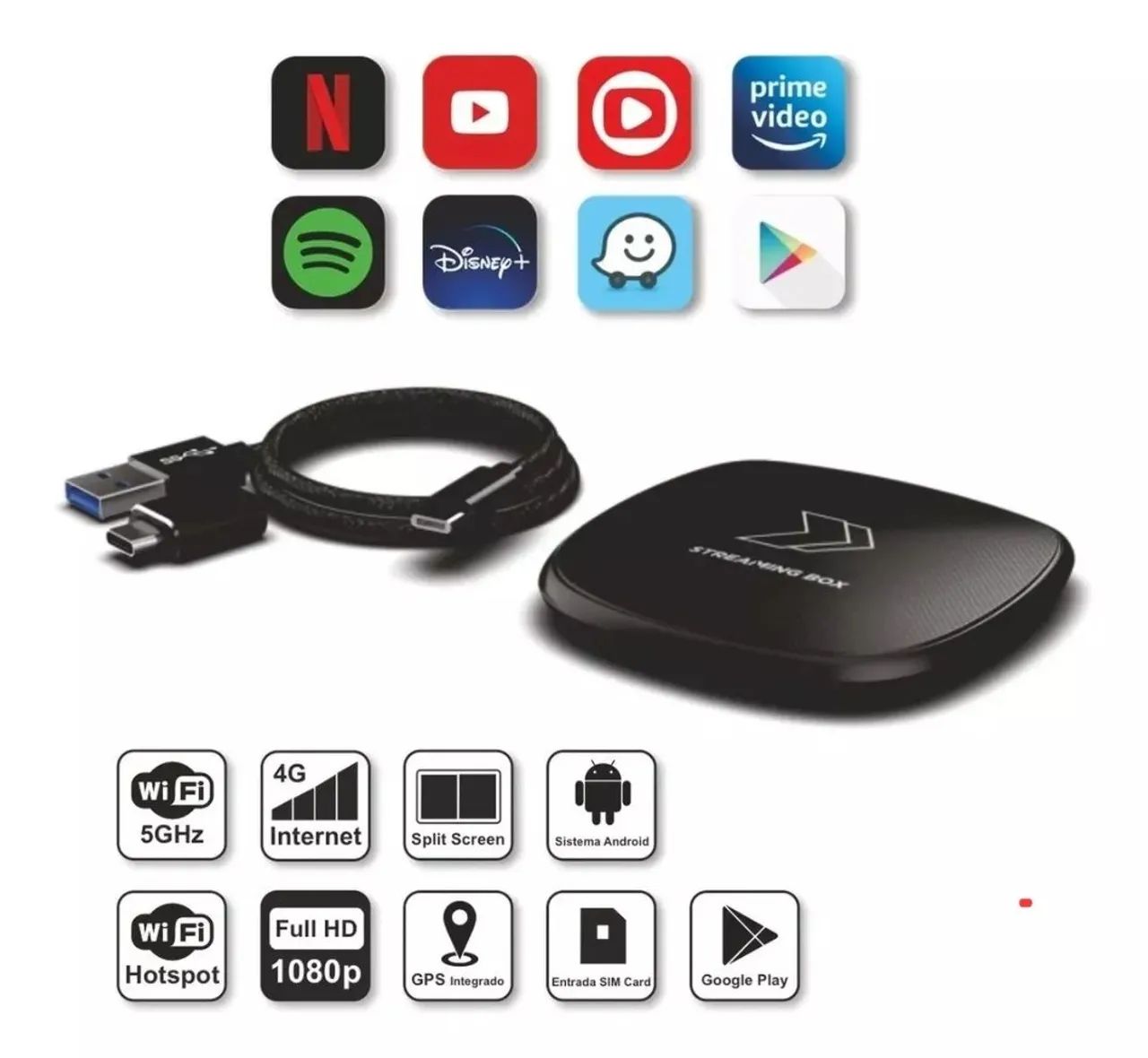 Faaftech Streaming box 4G para carros sistema carplay - Foto 2