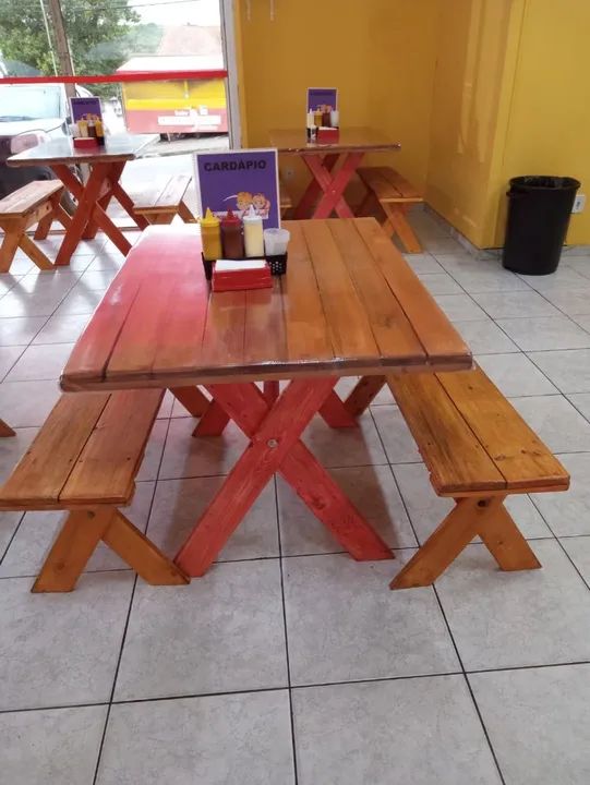 Jogo de Mesas e Bancos para Restaurante - Foto 5