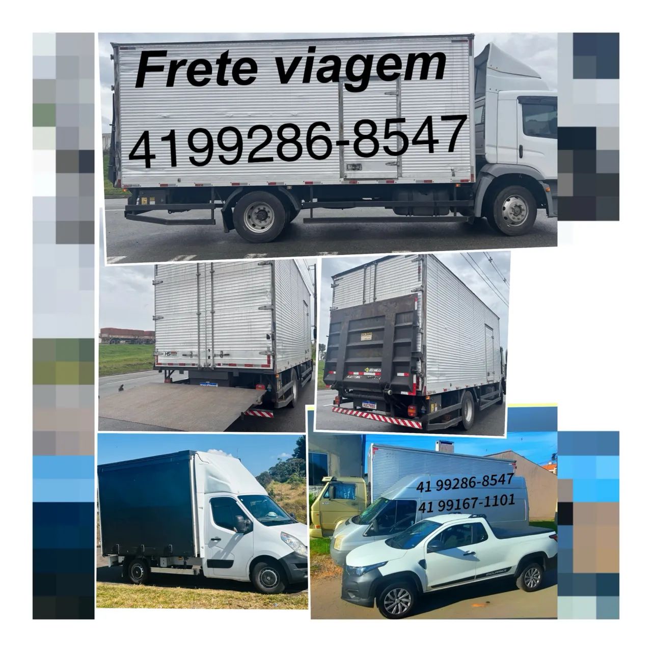 Plataforma elevada para FRETE VIAGEM,van,utilitários 