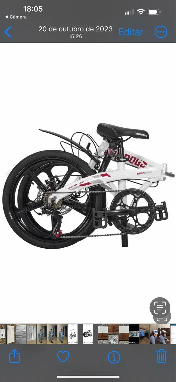 Bicicleta dobrável de alumínio 
