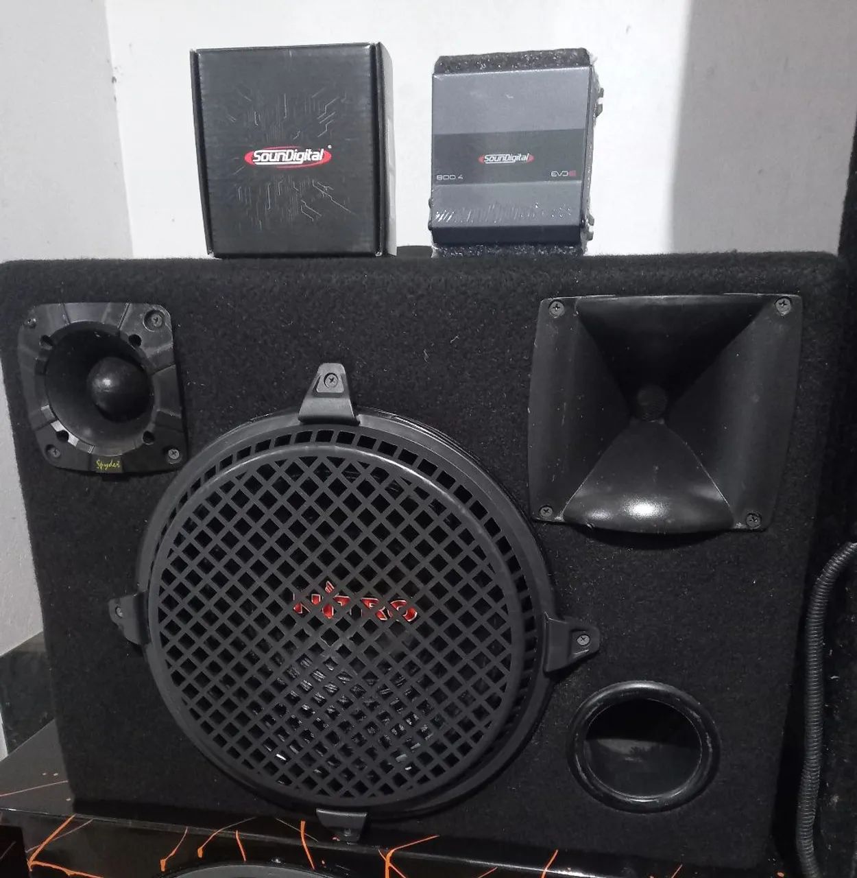 Modulo Amplificador digital Soundigital 800.4 + caixa  trio spyder nitro jbl  - Foto 5