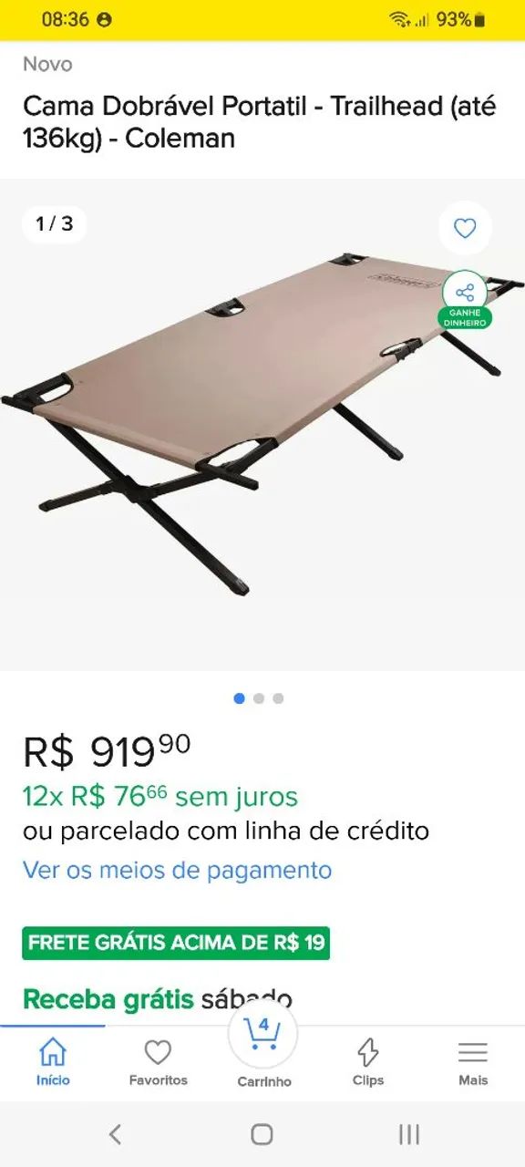 Cama dobrável Coleman  - Foto 2