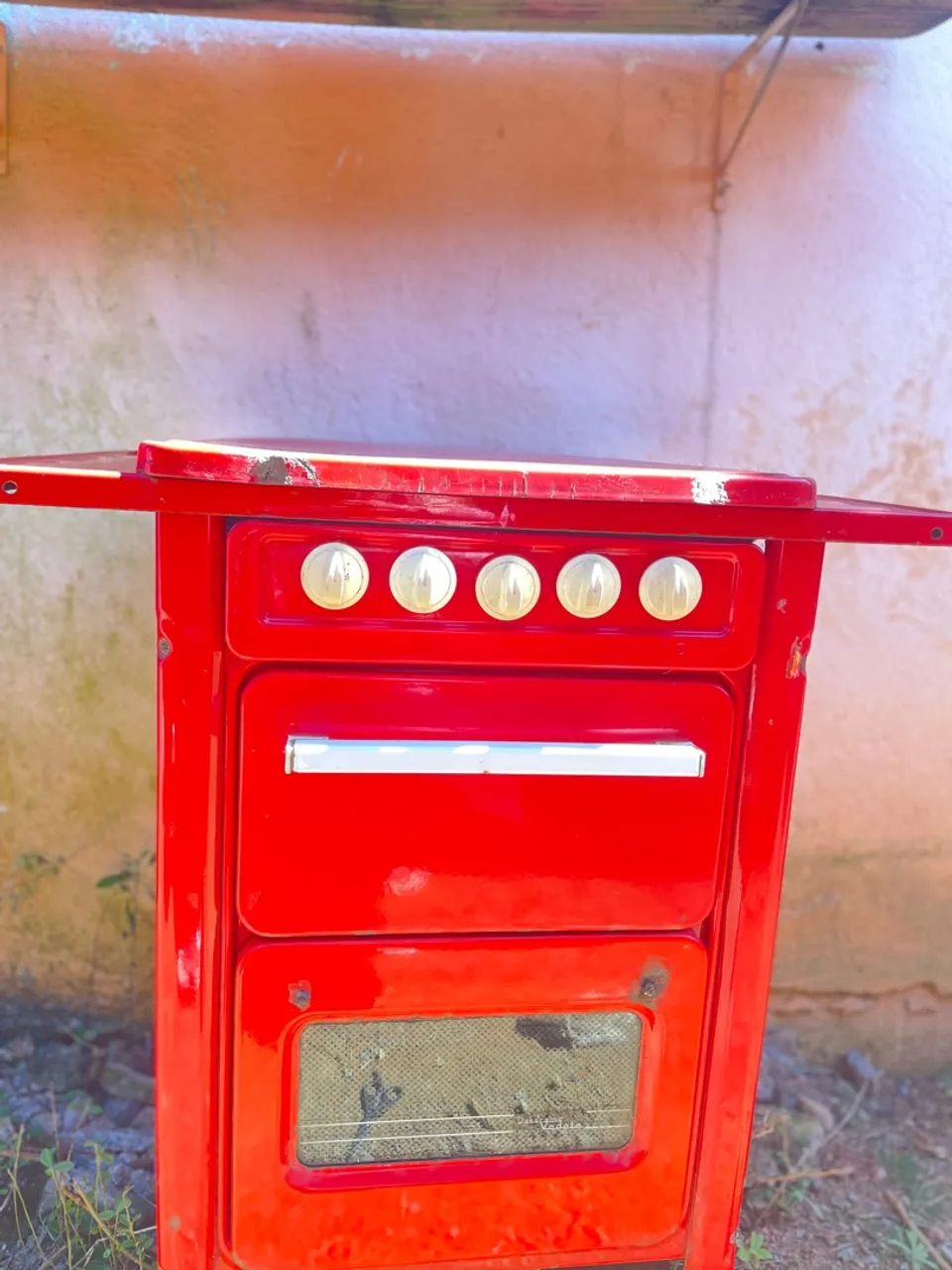 Fogão Vermelho Vintage