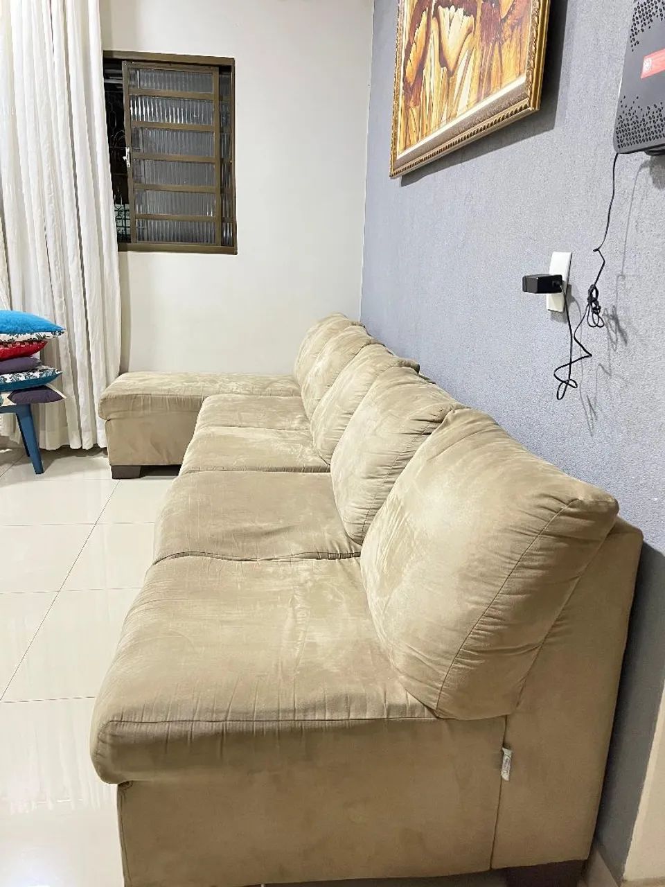 Sofá de canto espaçoso e confortável - Foto 3