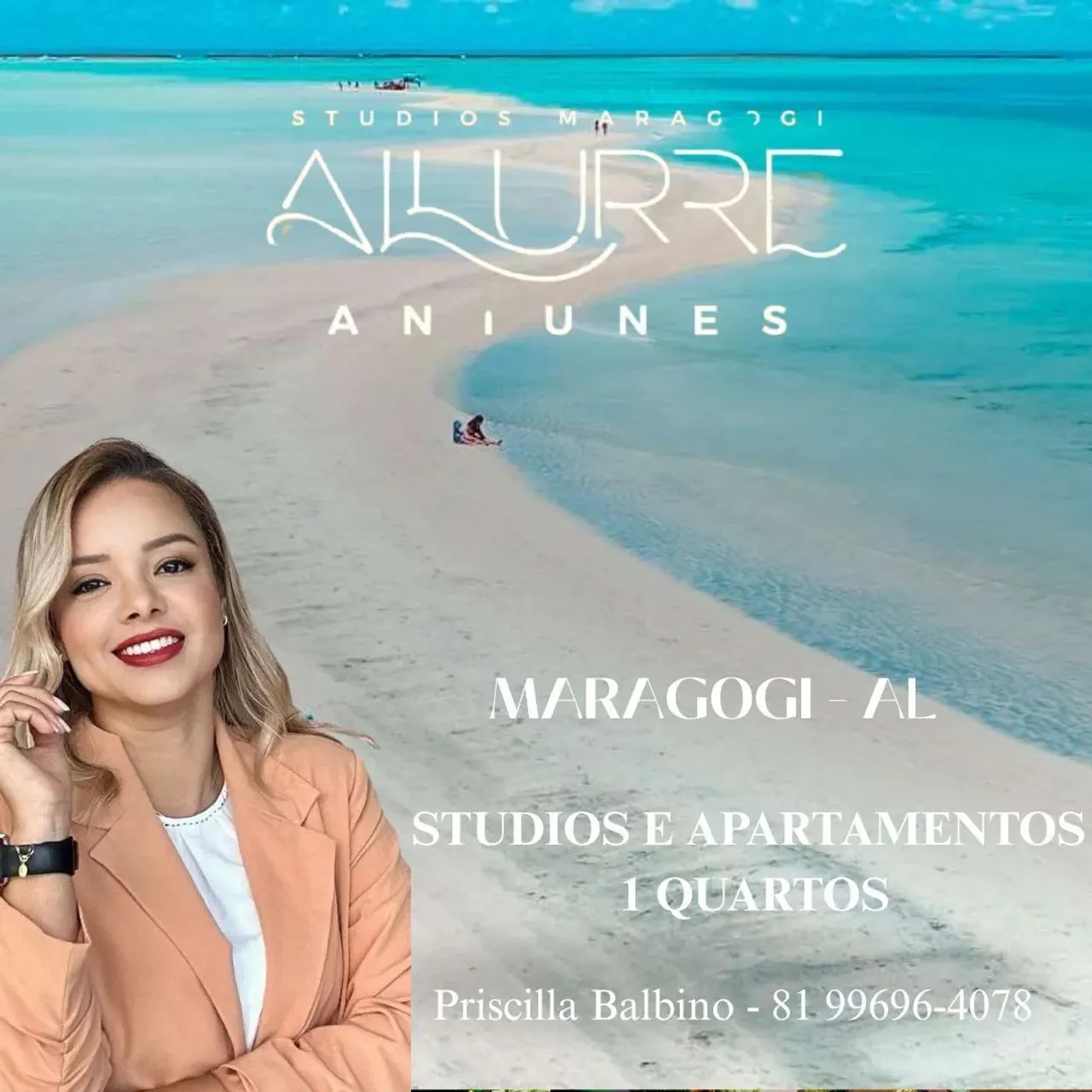 FLATS À BEIRA-MAR DE MARAGOGI |STUDIOS 29M² PRAIA DE ANTUNES | PAGAMENTO FLEXIVEL