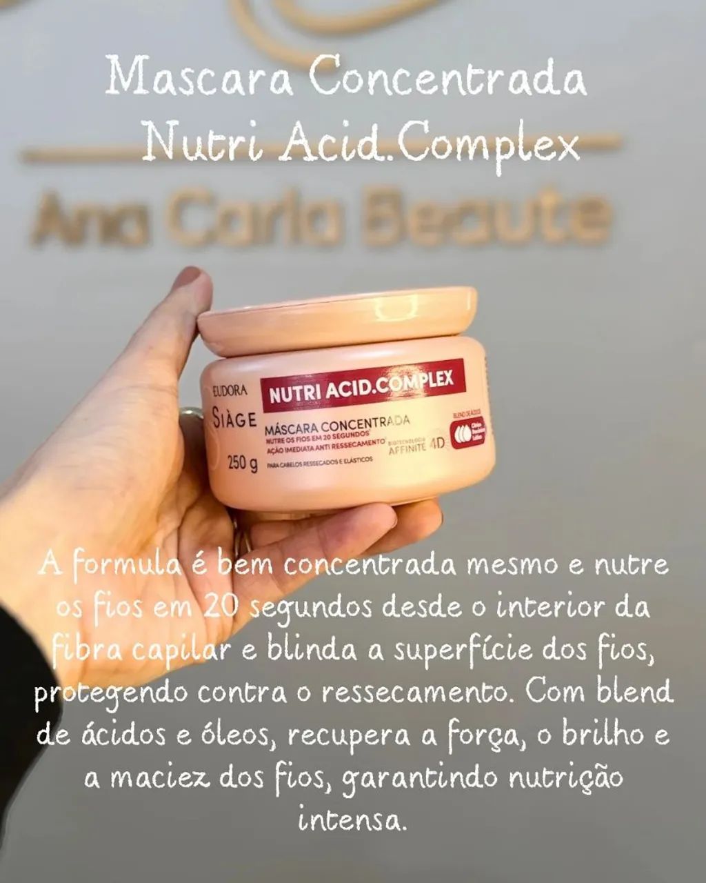 Kit Eudora Siàge Nutri Acid Complex Shampoo, Condicionador e Máscara - Foto 4